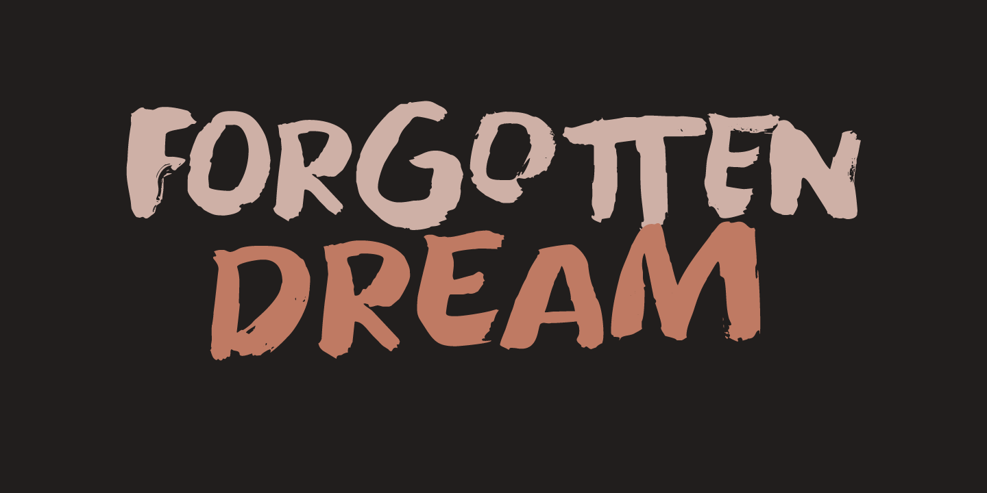 Beispiel einer Forgotten Dream Regular-Schriftart